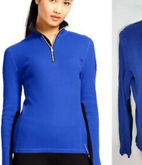 Ralph LAUREN WOMENS QUARTER ZIP COBALT BLUE MEDIUM SIZE PULLOVER - Picture 9 of 9